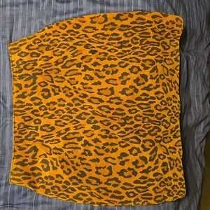 Bagatelle Leopard Print Pencil Skirt - Brown and Black